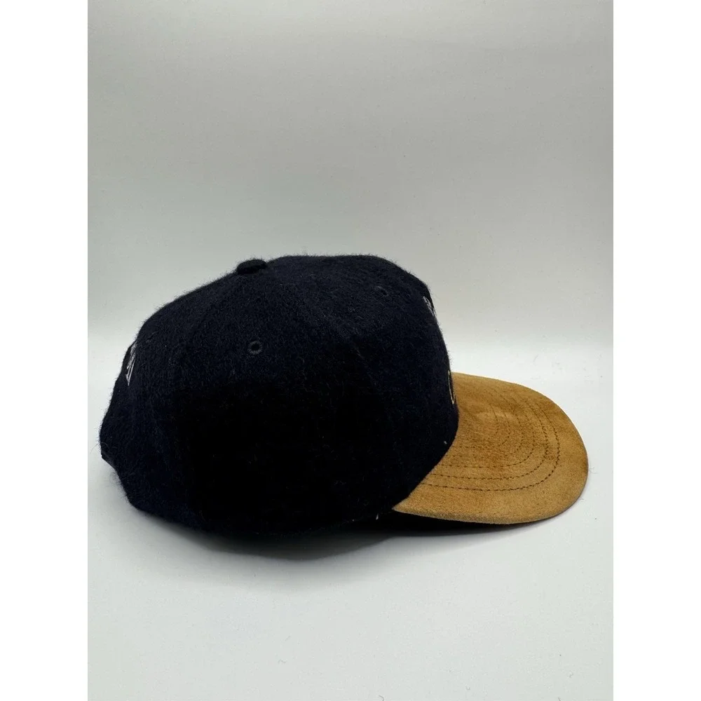 VTG Cabela's Iditarod Wolf Strapback Hat USA Wool Suede Outdoor Cap
